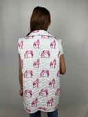 Horse Icon Fuchsia Quilted Ruby Vest
