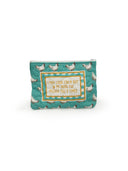 "I May Look Calm" Turquoise Quilted Makeup Bag