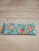 Jemina Turquoise Quilted Oblong 14" x33" Pillow
