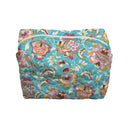 Jemina Turquoise Quilted Makeup Bag