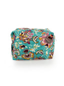 Jemina Turquoise Quilted Makeup Bag