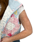 Jules Blue Quilted Cate Vest