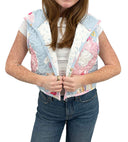 Jules Blue Quilted Cate Vest