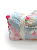 Jules Blue Quilted Weekender Duffle Bag
