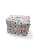 Jules Blue Quilted Makeup Bag