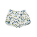 Juliette Floral Blue Quilted Scallop Shorts *Web Exclusive*