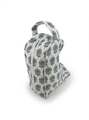 June Floral Blue Quilted Boot Bag