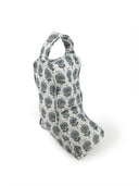 June Floral Blue Quilted Boot Bag