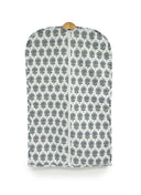June Floral Blue Quilted Garment Bag