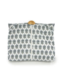 June Floral Blue Quilted Garment Bag