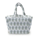 June Floral Blue Quilted Handbag