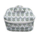 June Floral Blue Quilted Travel Case