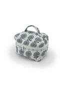 June Floral Blue Quilted Travel Case