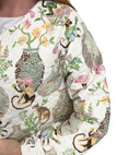 Jungle Canopy Pastel Cropped Quilted Jacket