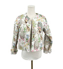 Jungle Canopy Pastel Cropped Quilted Jacket