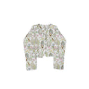 Jungle Canopy Pastel Cropped Quilted Jacket