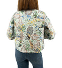 Jungle Canopy Sage Cropped Quilted Jacket