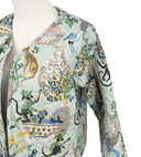 Jungle Canopy Sage Cropped Quilted Jacket