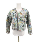 Jungle Canopy Sage Cropped Quilted Jacket