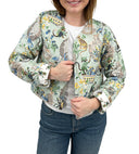 Jungle Canopy Sage Cropped Quilted Jacket