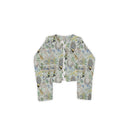 Jungle Canopy Sage Cropped Quilted Jacket