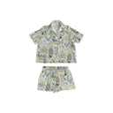 Jungle Canopy Sage Shorty Pajama Set