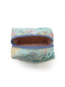 Erin & Ben Co. Jungle Whisper Blue Quilted Makeup Bag