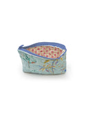 Erin & Ben Co. Jungle Whisper Blue Quilted Makeup Bag