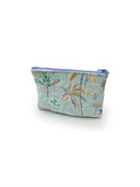Erin & Ben Co. Jungle Whisper Blue Quilted Makeup Bag