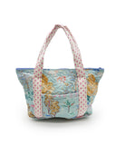 Erin & Ben Co. Jungle Whisper Blue Zipper Tote Bag