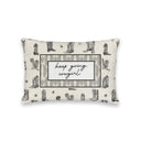 "Keep Going Cowgirl" Linen / Black Quilted Mini Pillow 8" x 12"