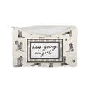 "Keep Going Cowgirl" Linen / Black Quilted Makeup Bag