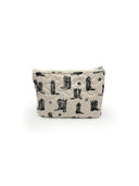 "Keep Going Cowgirl" Linen / Black Quilted Makeup Bag