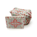 Kinsley Medallion Sand Fuchsia Makeup Bag