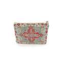 Kinsley Medallion Sand Fuchsia Makeup Bag
