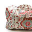 Kinsley Medallion Sand Fuchsia Quilted Weekender Duffle Bag