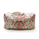Kinsley Medallion Sand Fuchsia Quilted Weekender Duffle Bag