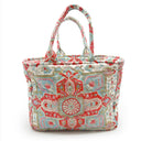 Kinsley Medallion Sand Fuchsia Quilted Handbag