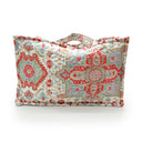 Kinsley Medallion Sand Fuchsia Quilted Tote