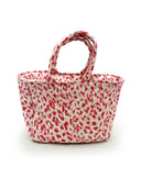 Kye Leopard Sand/Fuchsia Quilted Handbag