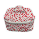 Kye Leopard Sand/Fuchsia Quilted Travel Case