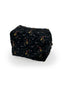 Lazy J Black Quilted Makeup Bag