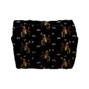 Lazy J Black Quilted Makeup Bag