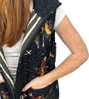 Lazy J Black Quilted Ruby Vest