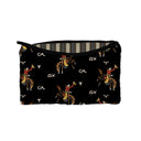 Lazy J Black Quilted Makeup Bag