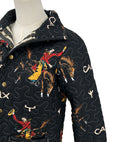 Lazy J Black Quilted Snap Jacket