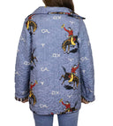 Lazy J Chambray Quilted Snap Jacket