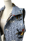Lazy J Chambray Quilted Cate Vest
