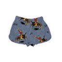 Lazy J Chambray Quilted Scallop Shorts *Web Exclusive*