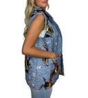 Lazy J Chambray Quilted Ruby Vest